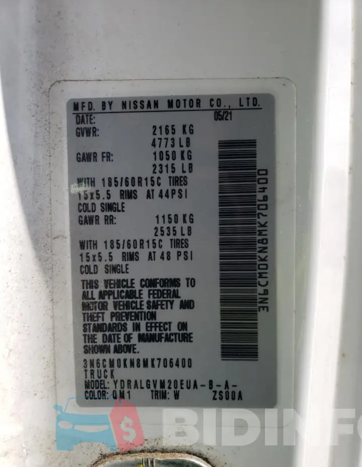 3N6CM0KN8MK706400 Photo# 12