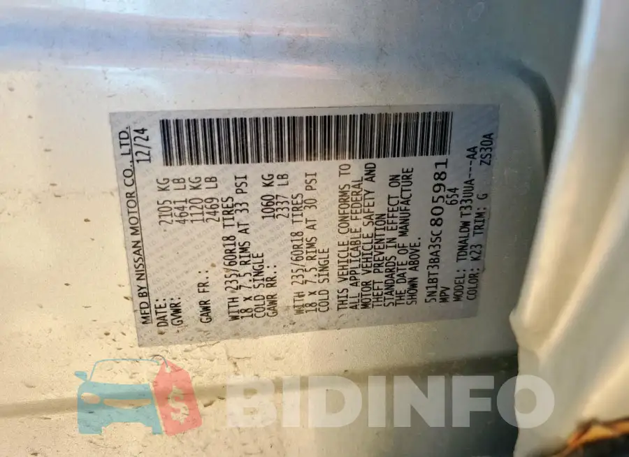5N1BT3BA3SC805981 Photo# 13