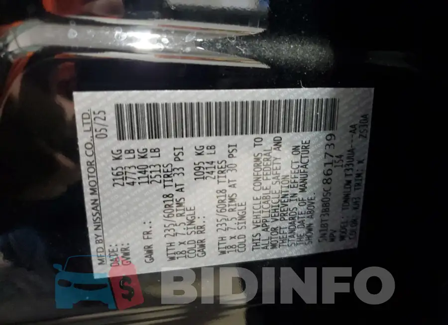 5N1BT3BB0SC861739 Photo# 13