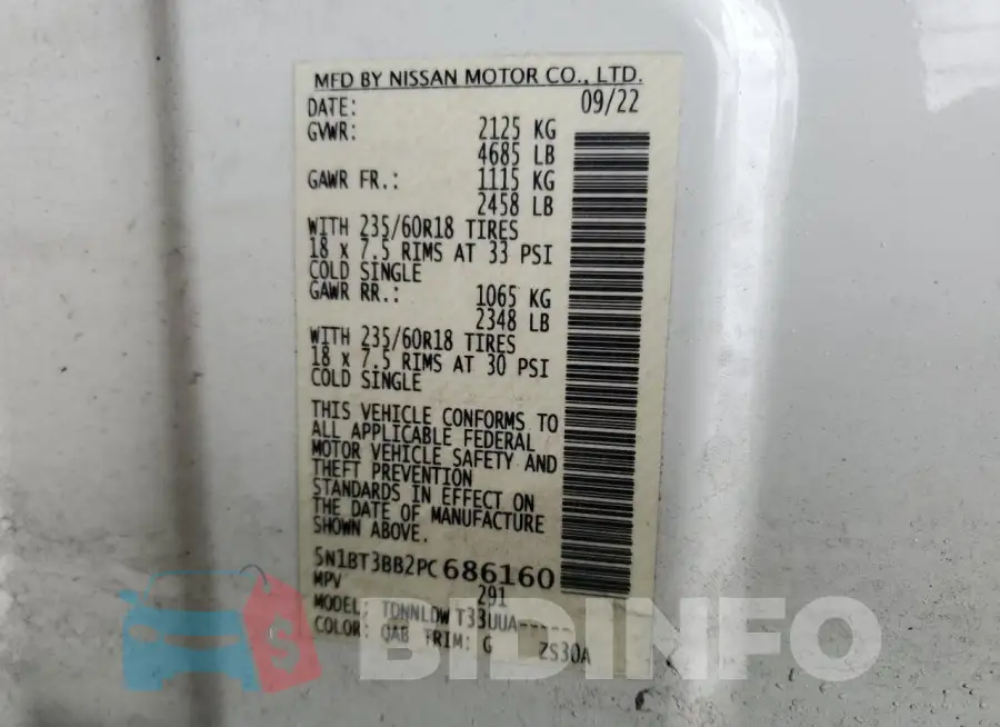 5N1BT3BB2PC686160 Photo# 13