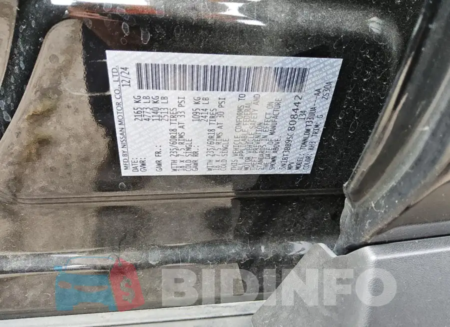 5N1BT3BB9SC808442 Photo# 13