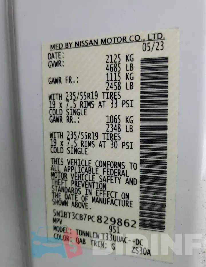 5N1BT3CB7PC829862 Photo# 12