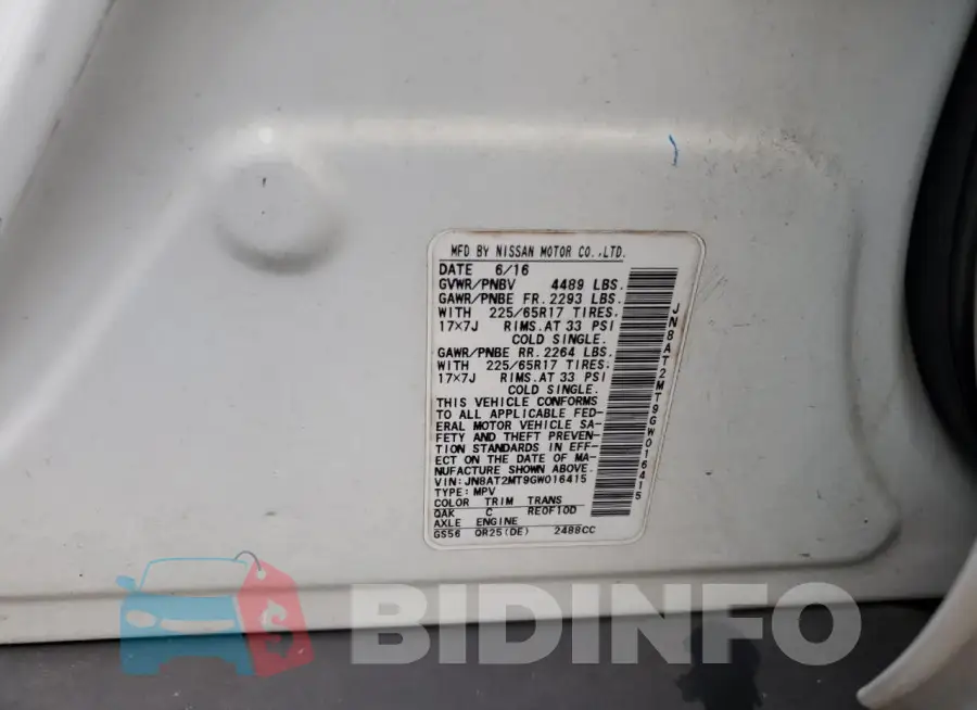 JN8AT2MT9GW016415 Photo# 13