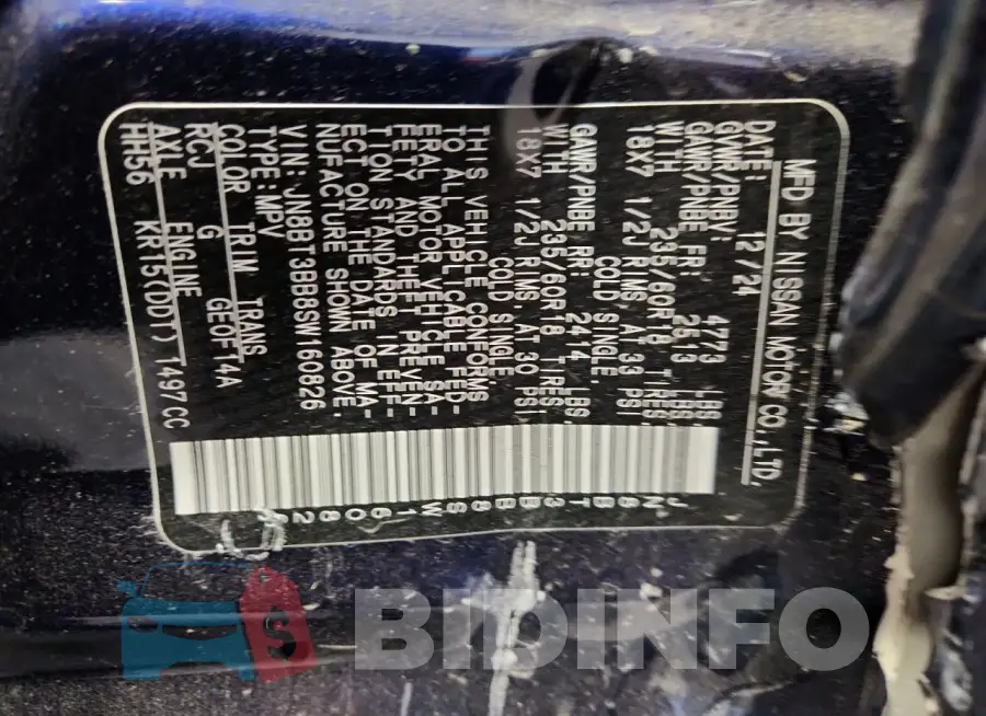 JN8BT3BB8SW160826 Photo# 13