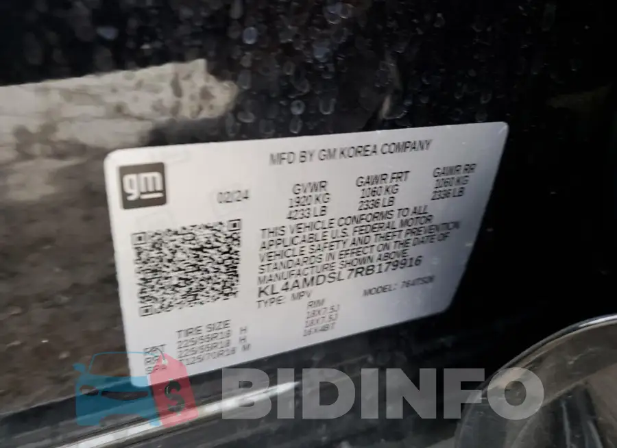 KL4AMDSL7RB179916 Photo# 13