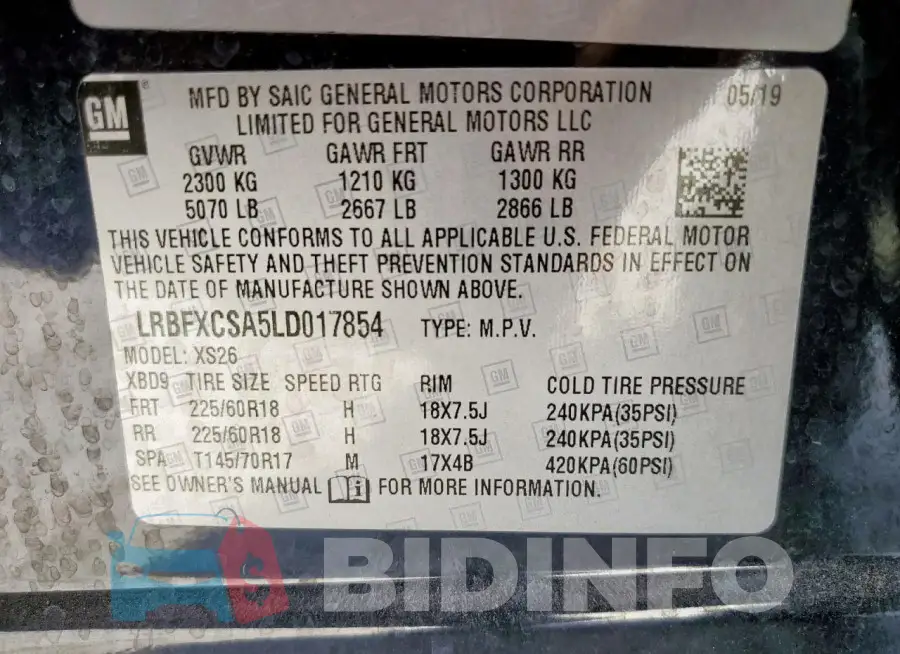 LRBFXCSA5LD017854 Photo# 12