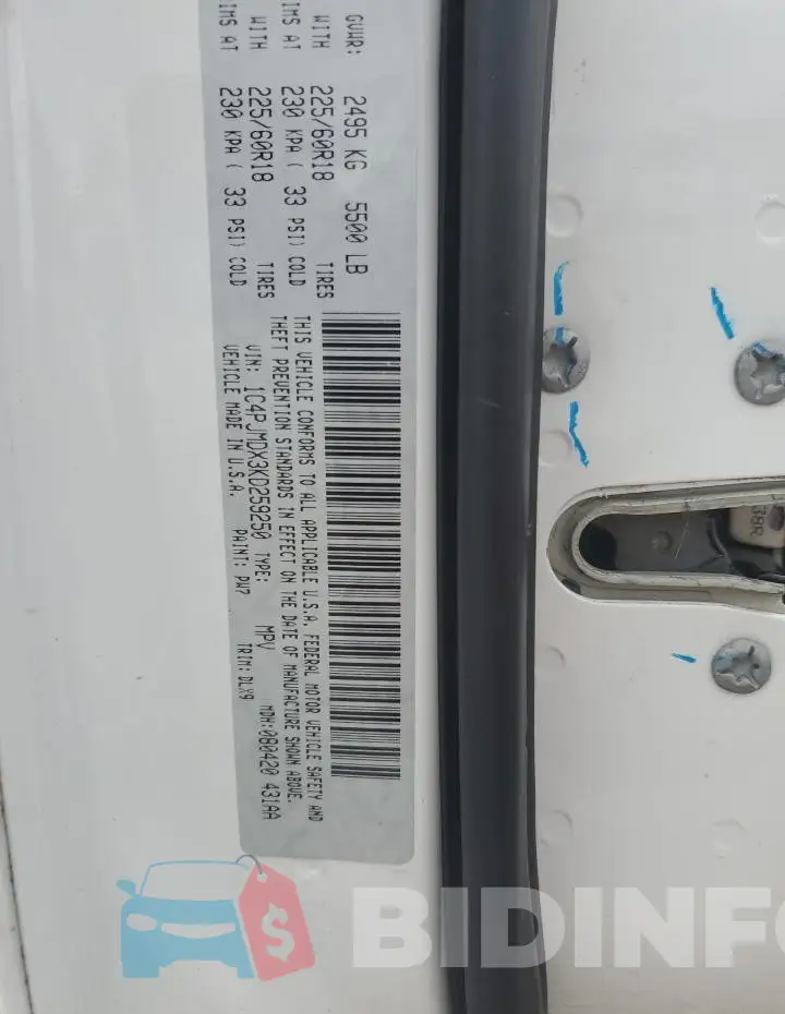 1C4PJMDX3KD259250 Photo# 13