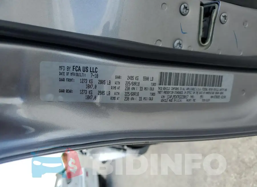 1C4PJMDX7KD239017 Photo# 13