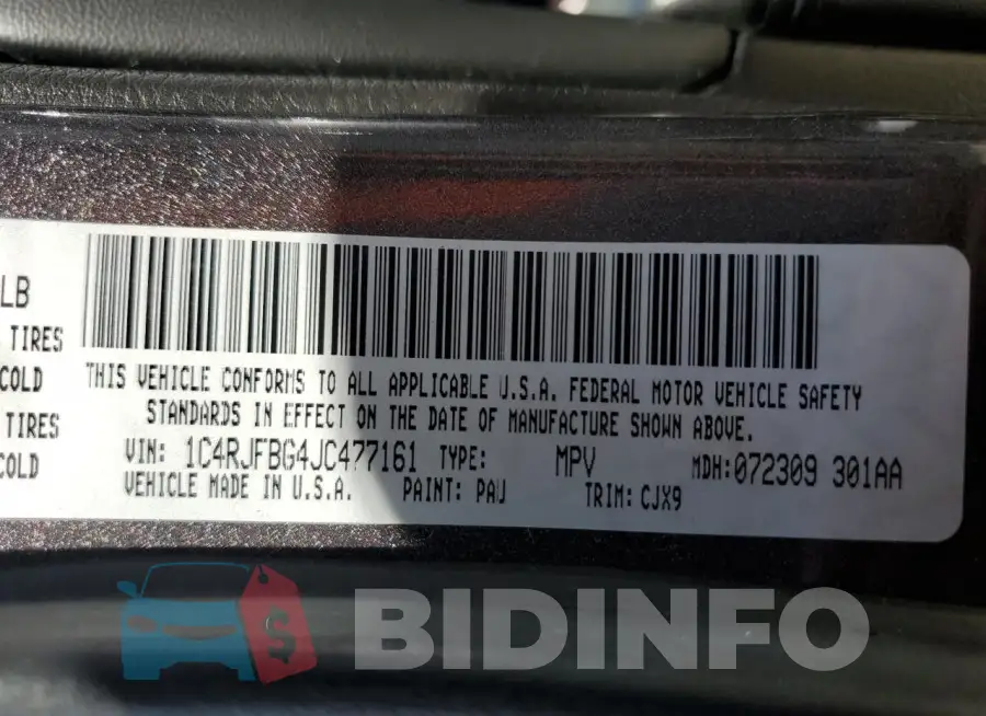 1C4RJFBG4JC477161 Photo# 14