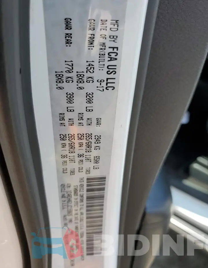 1C4RDHAG1JC159826 Photo# 13