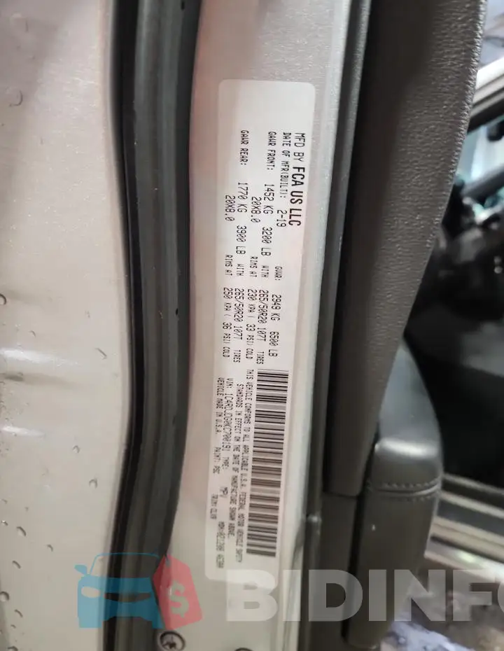 1C4RDJDG0KC700191 Photo# 13