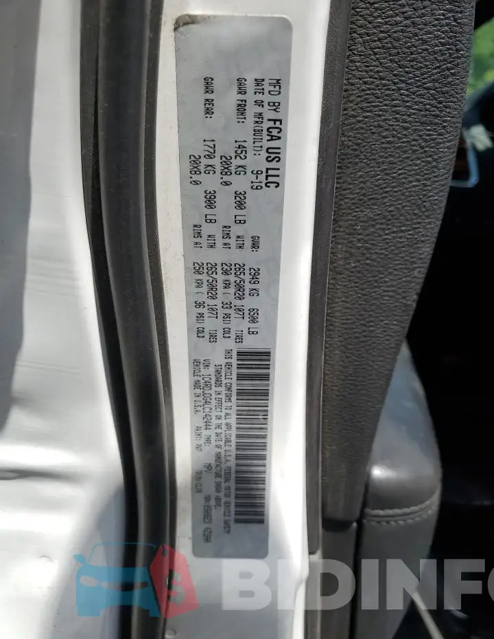 1C4RDJDG4LC142444 Photo# 13