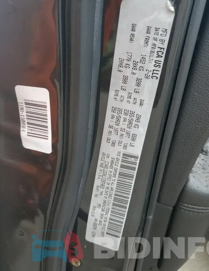 1C4RDJDGXLC297063 Photo# 13