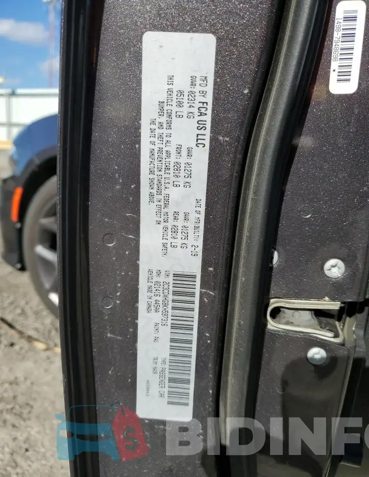 2C3CDXHG8KH597316 Photo# 12