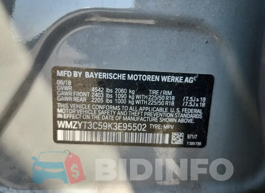 WMZYT3C59K3E95502 Photo# 13