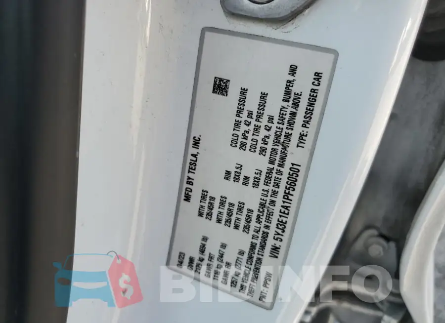 5YJ3E1EA1PF560501 Photo# 12