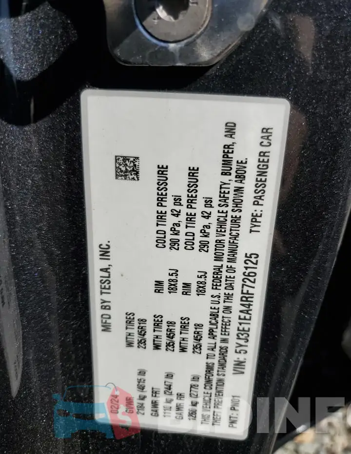 5YJ3E1EA4RF726125 Photo# 12
