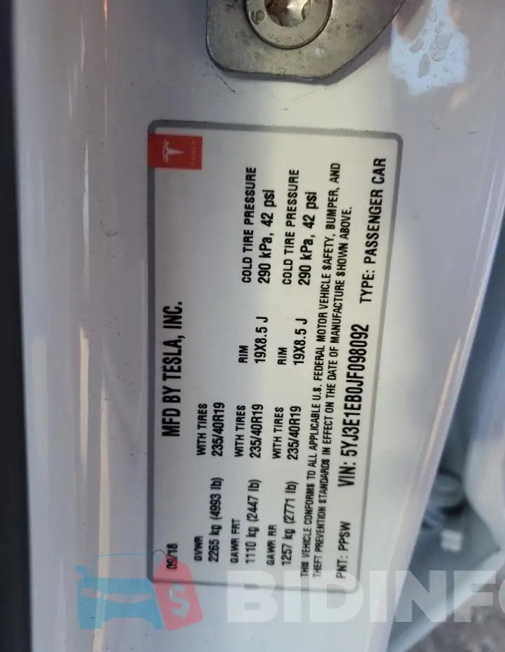 5YJ3E1EB0JF098092 Photo# 12