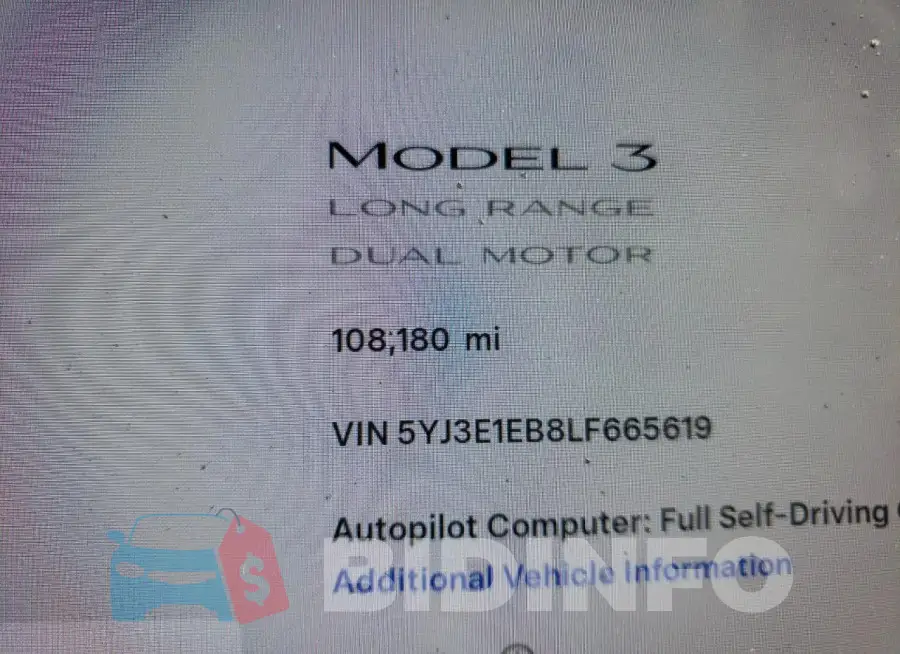 5YJ3E1EB8LF665619 Photo# 9