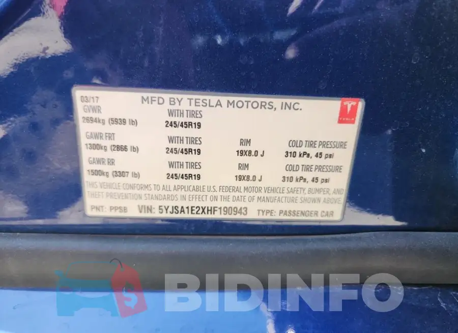 5YJSA1E2XHF190943 Photo# 12