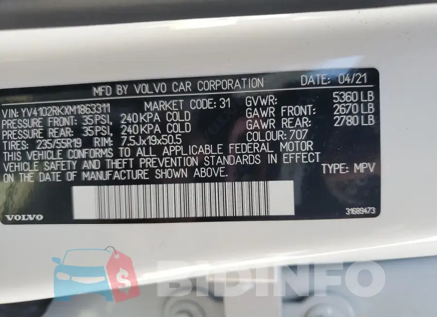 YV4102RKXM1863311 Photo# 13