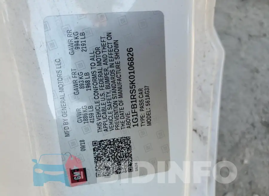 1G1FB1RS5K0106826 Photo# 12