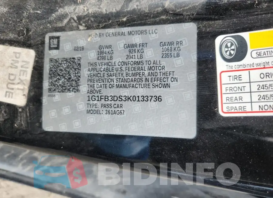 1G1FB3DS3K0133736 Photo# 13