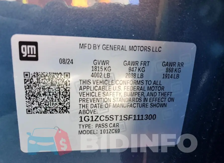 1G1ZC5ST1SF111300 Photo# 12