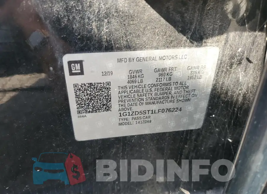 1G1ZD5ST1LF076224 Photo# 12