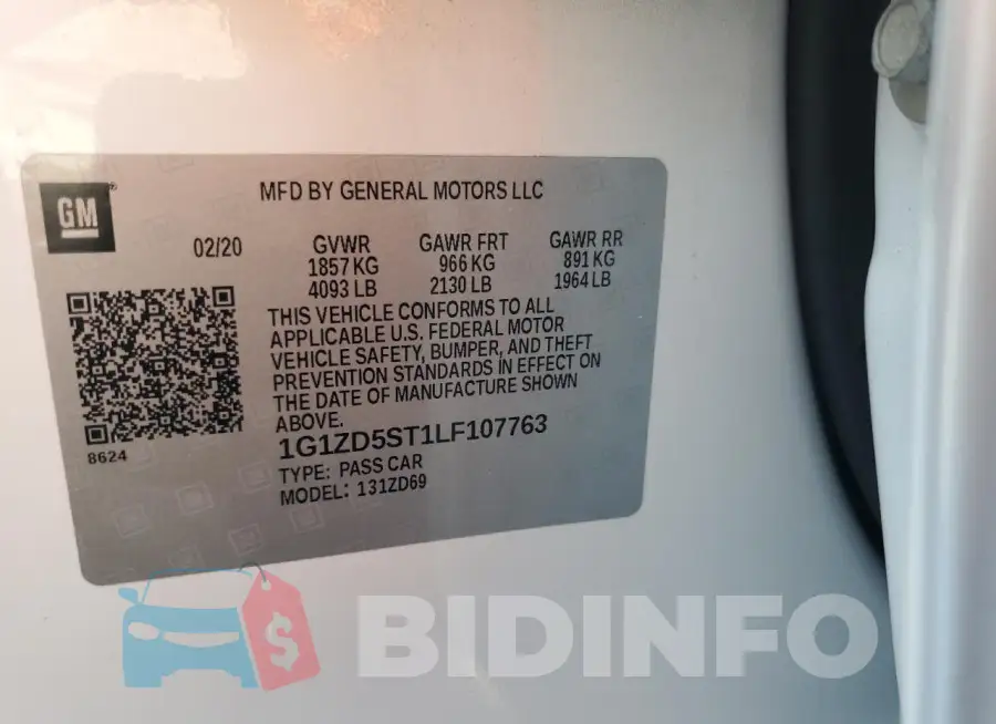 1G1ZD5ST1LF107763 Photo# 12