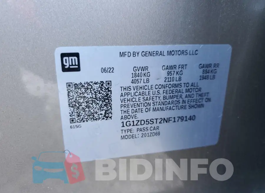 1G1ZD5ST2NF179140 Photo# 12