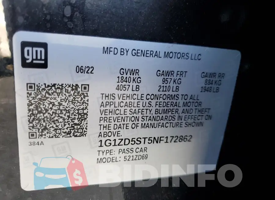 1G1ZD5ST5NF172862 Photo# 12
