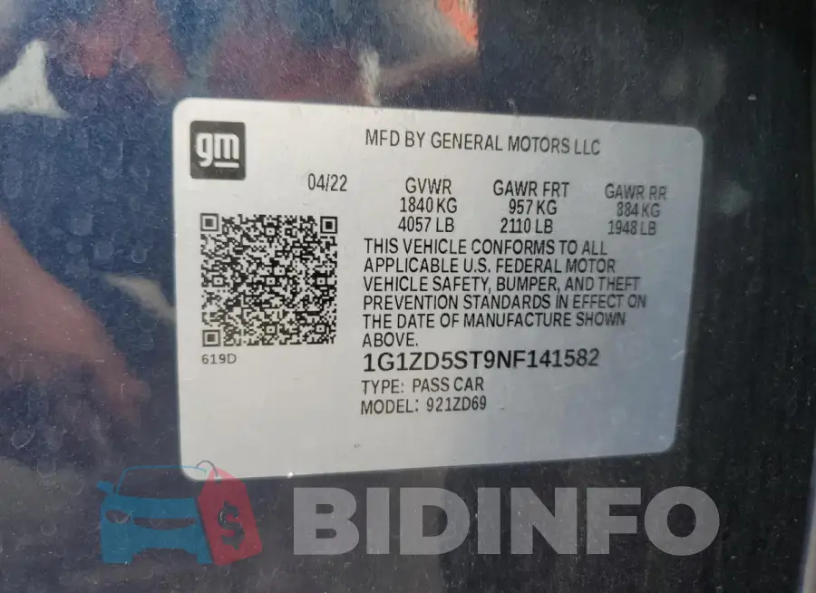 1G1ZD5ST9NF141582 Photo# 12