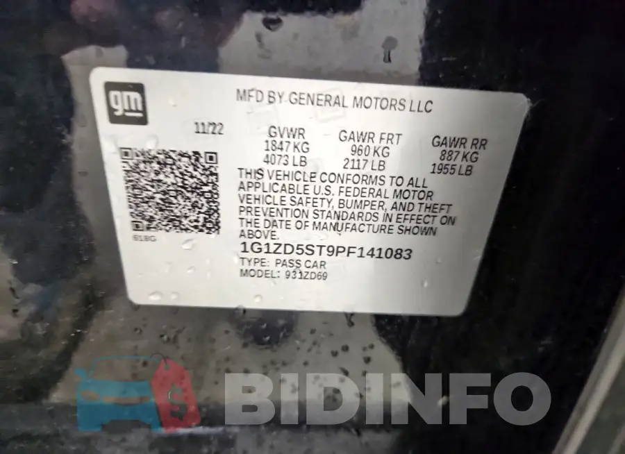1G1ZD5ST9PF141083 Photo# 12