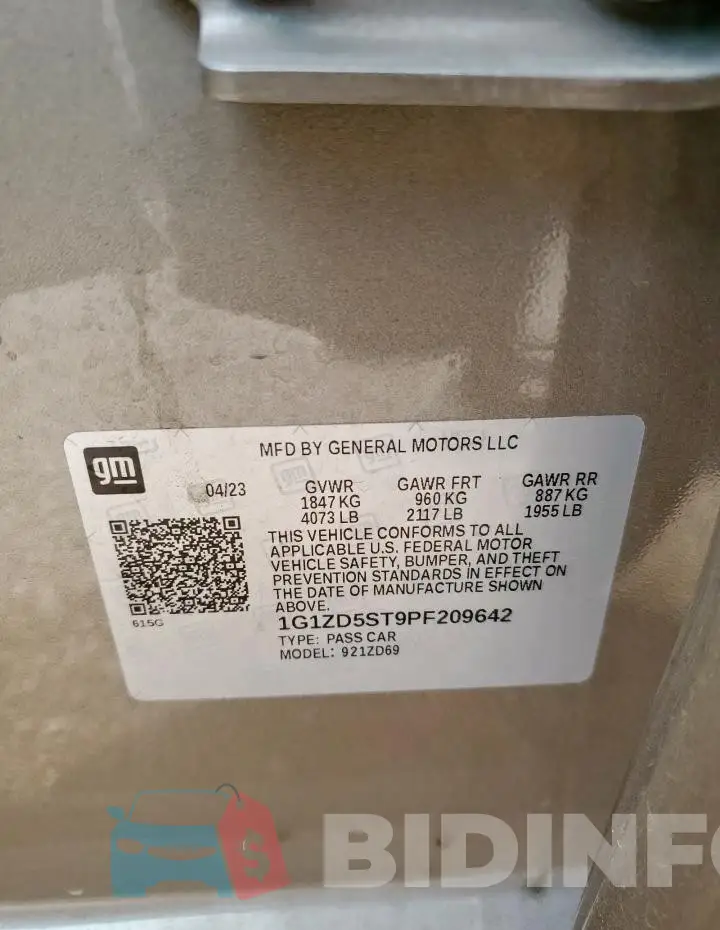 1G1ZD5ST9PF209642 Photo# 12