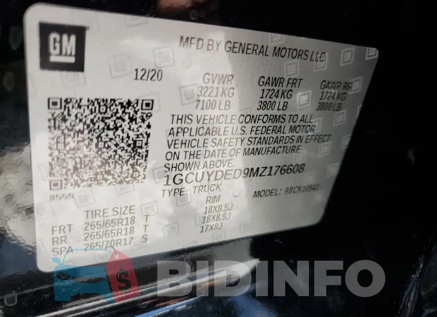 1GCUYDED9MZ176608 Photo# 12