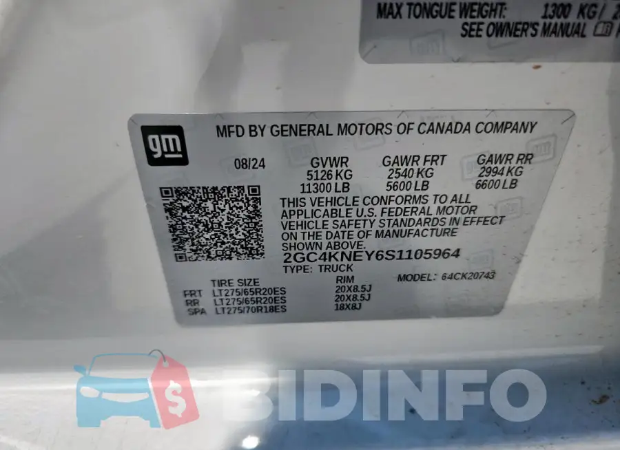 2GC4KNEY6S1105964 Photo# 12