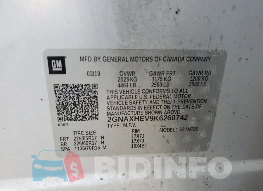 2GNAXHEV9K6260742 Photo# 12