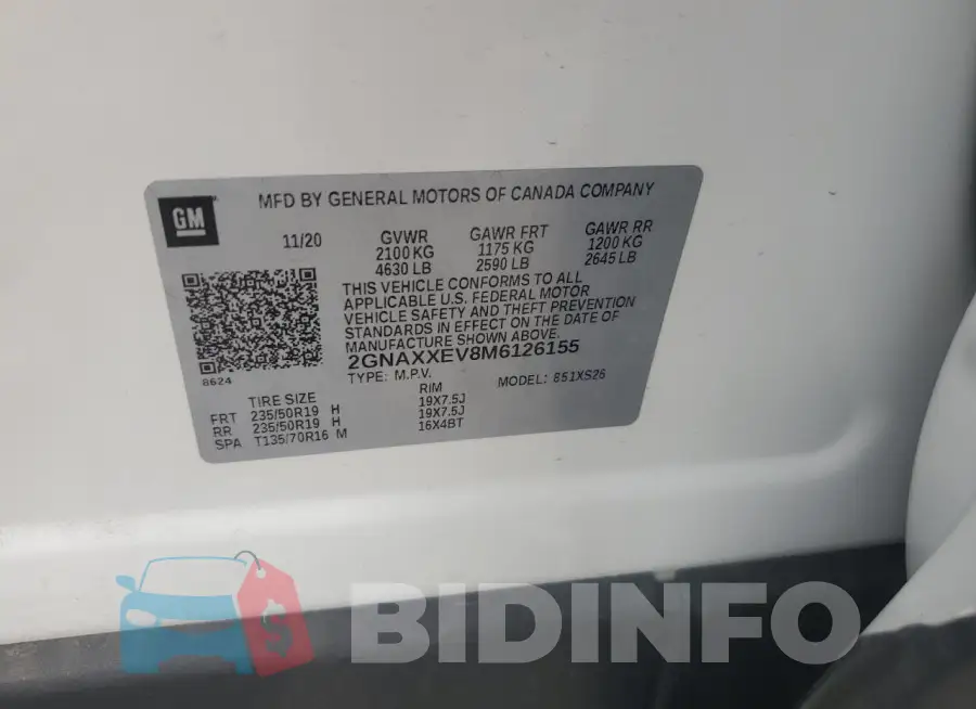 2GNAXXEV8M6126155 Photo# 13