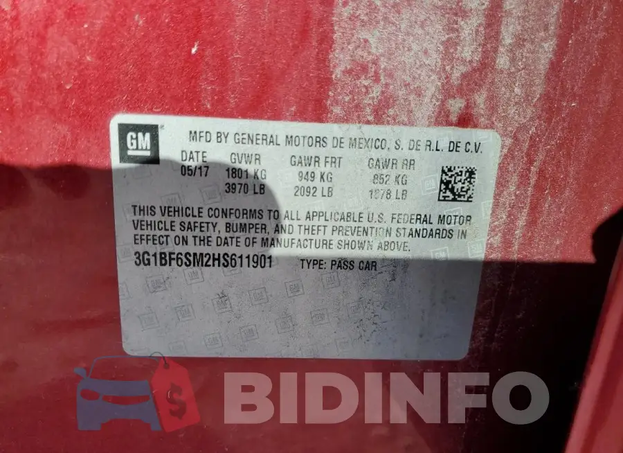 3G1BF6SM2HS611901 Photo# 12