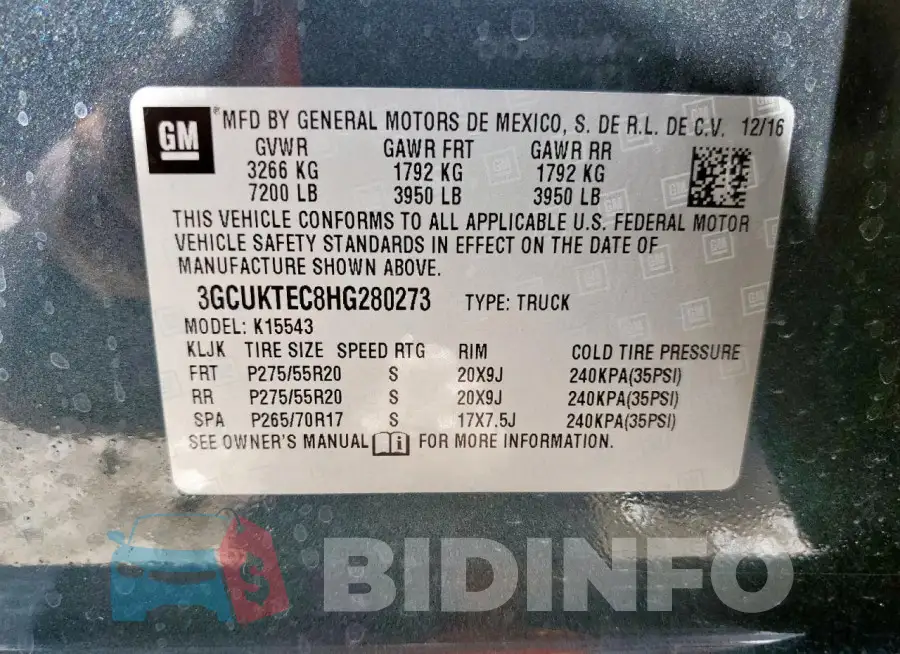 3GCUKTEC8HG280273 Photo# 13