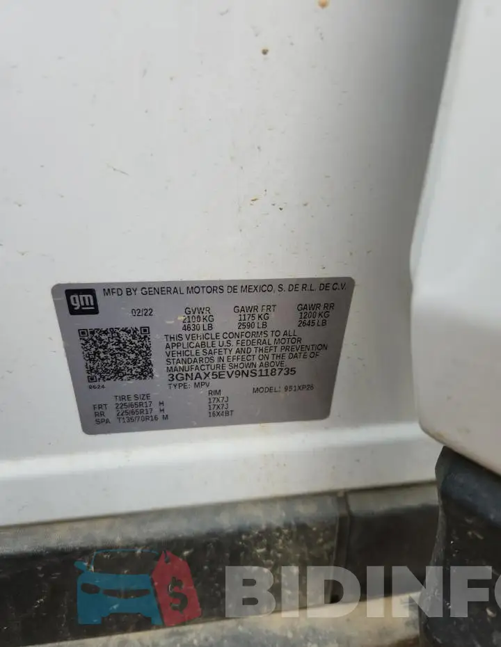 3GNAX5EV9NS118735 Photo# 14