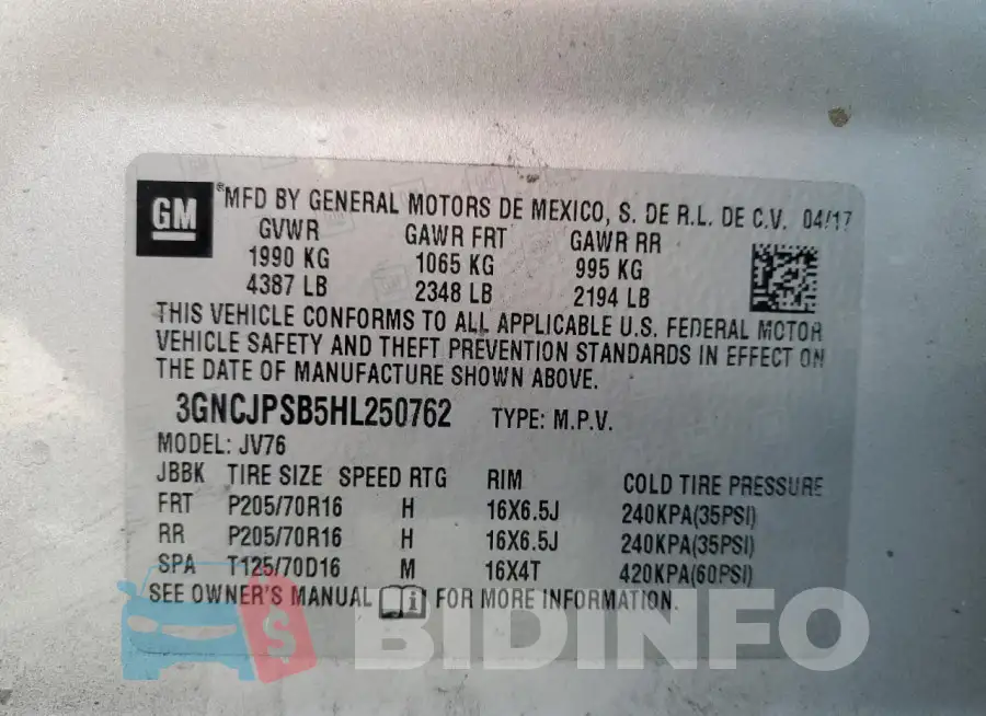 3GNCJPSB5HL250762 Photo# 13