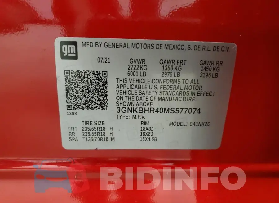3GNKBHR40MS577074 Photo# 14