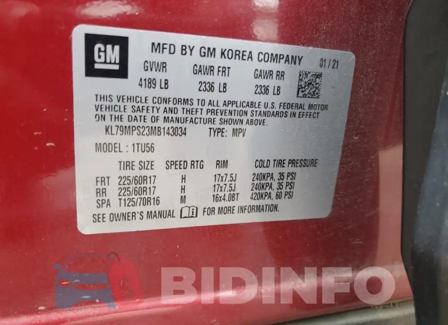KL79MPS23MB143034 Photo# 14