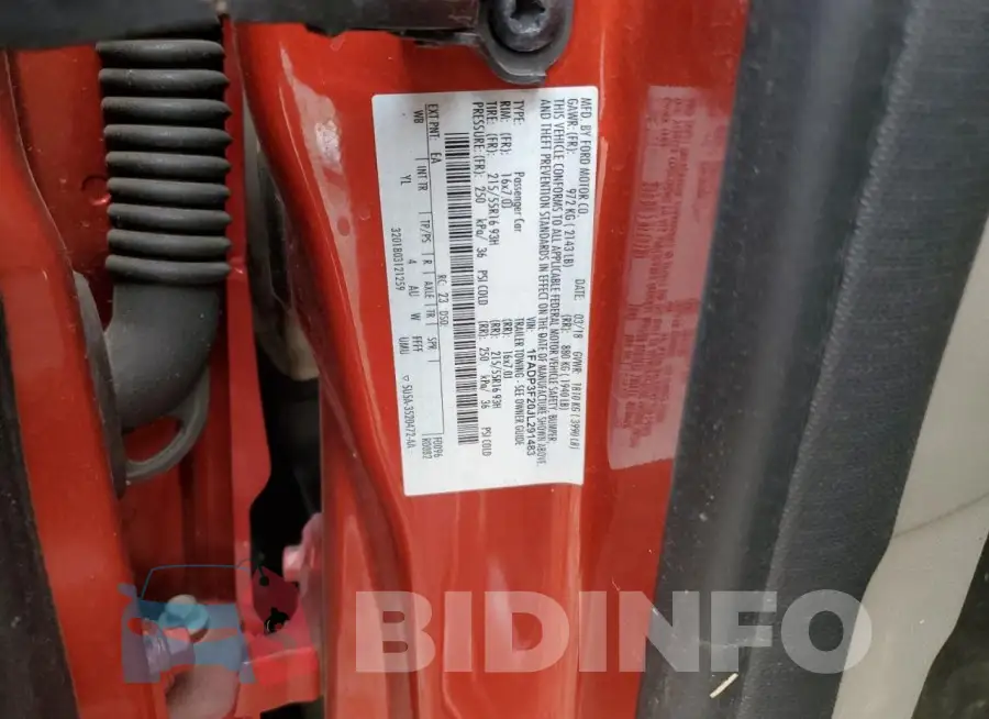 1FADP3F20JL291483 Photo# 12