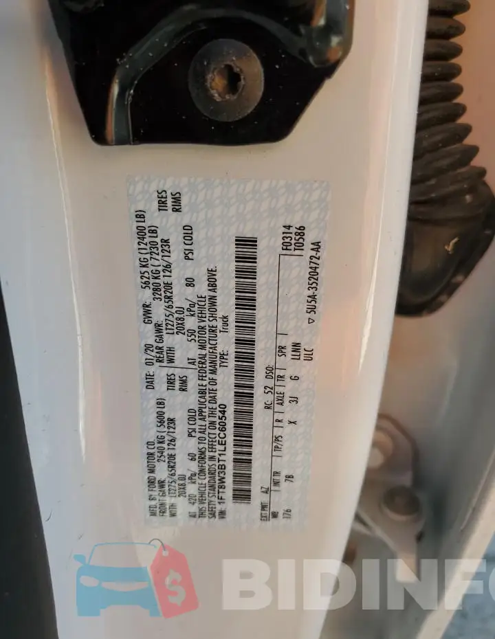 1FT8W3BT1LEC60540 Photo# 12