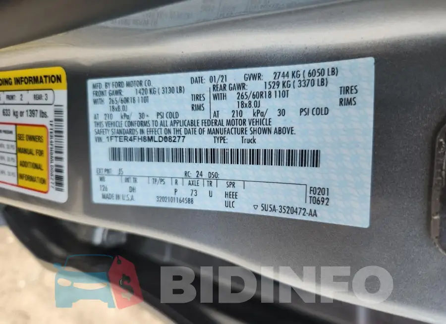 1FTER4FH8MLD08277 Photo# 13