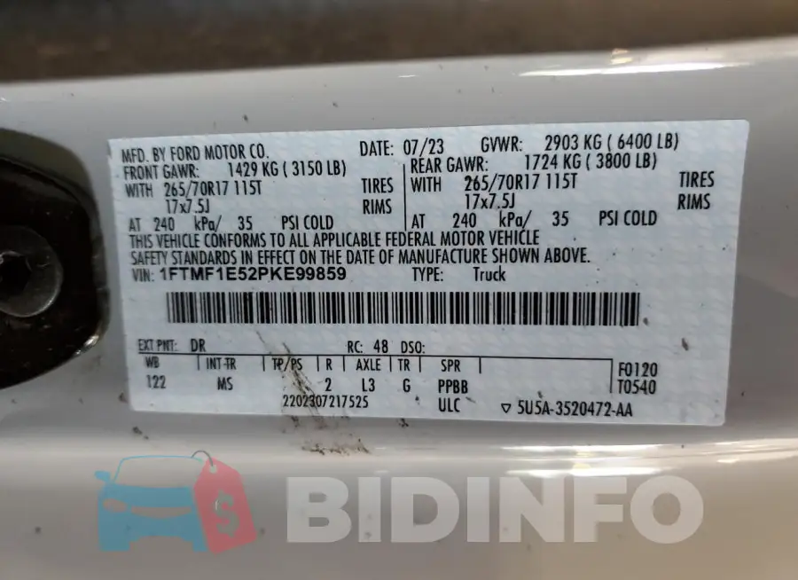 1FTMF1E52PKE99859 Photo# 12