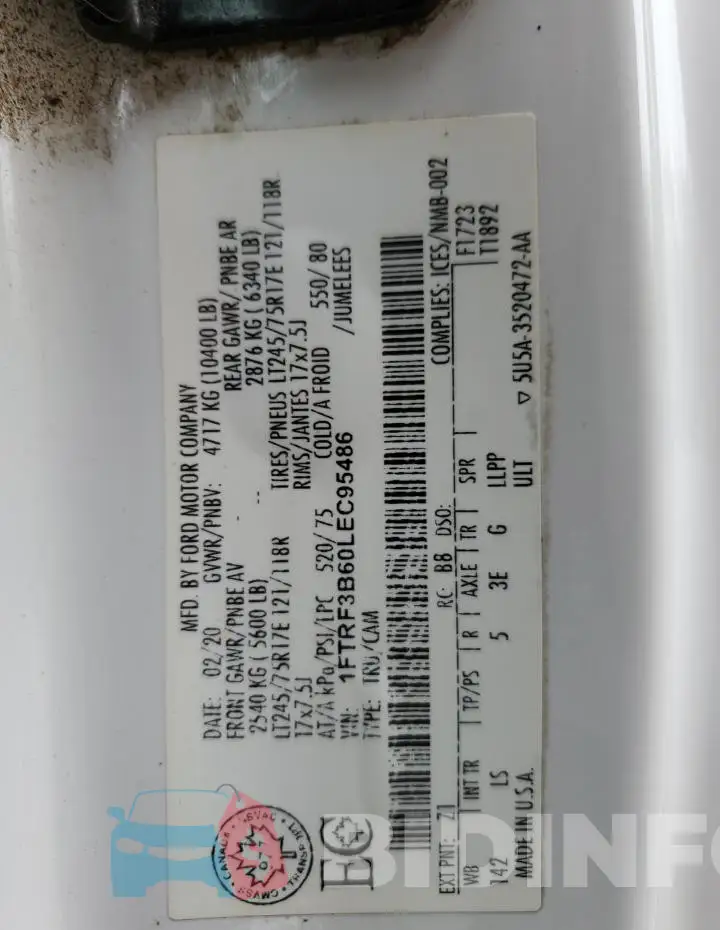 1FTRF3B60LEC95486 Photo# 12